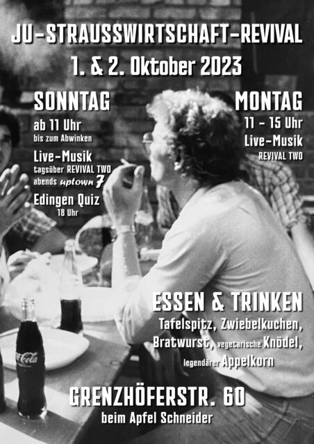 Junge Union Straußwirtschaft Edinger Kerwe beim Apfel Schneider in Edingen